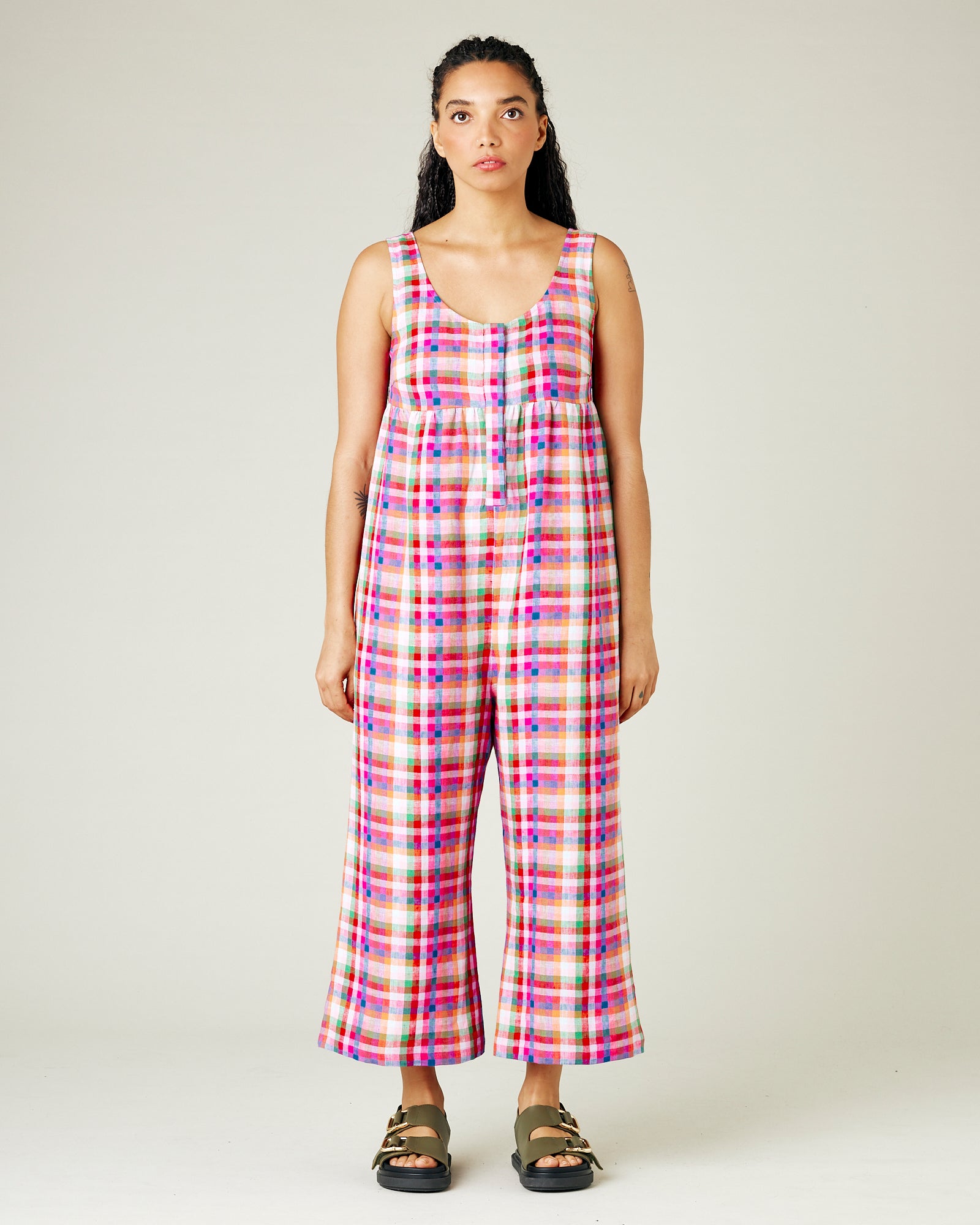 Savannah Jumpsuit Black and White Gingham Beyond Nine