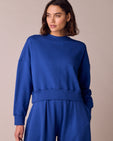 Eden Cobalt Fleeceback Jersey Jumper