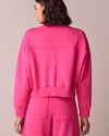 Eden Hot Pink Fleeceback Jersey Jumper