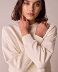 Eden Bone Fleeceback Jersey Jumper