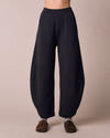 Helina Washed Black Jersey Trousers