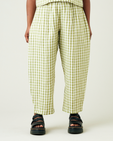 Mabel Apple Check Linen Trousers