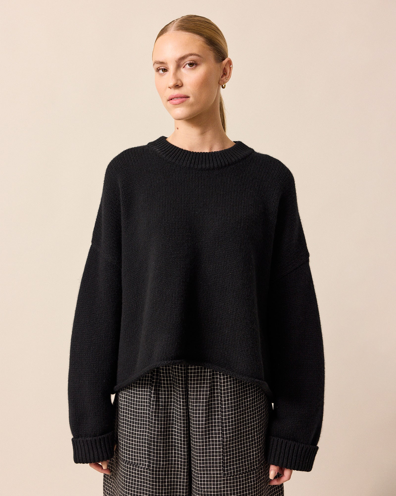 Coco Black Wool Knitted Jumper – Beyond Nine