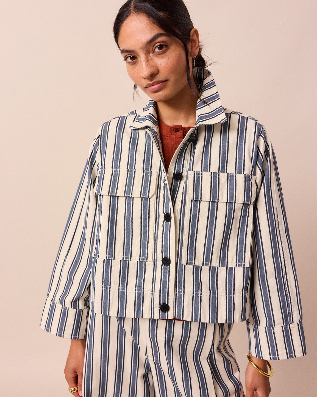 Lotta Sailor Stripe Denim Jacket