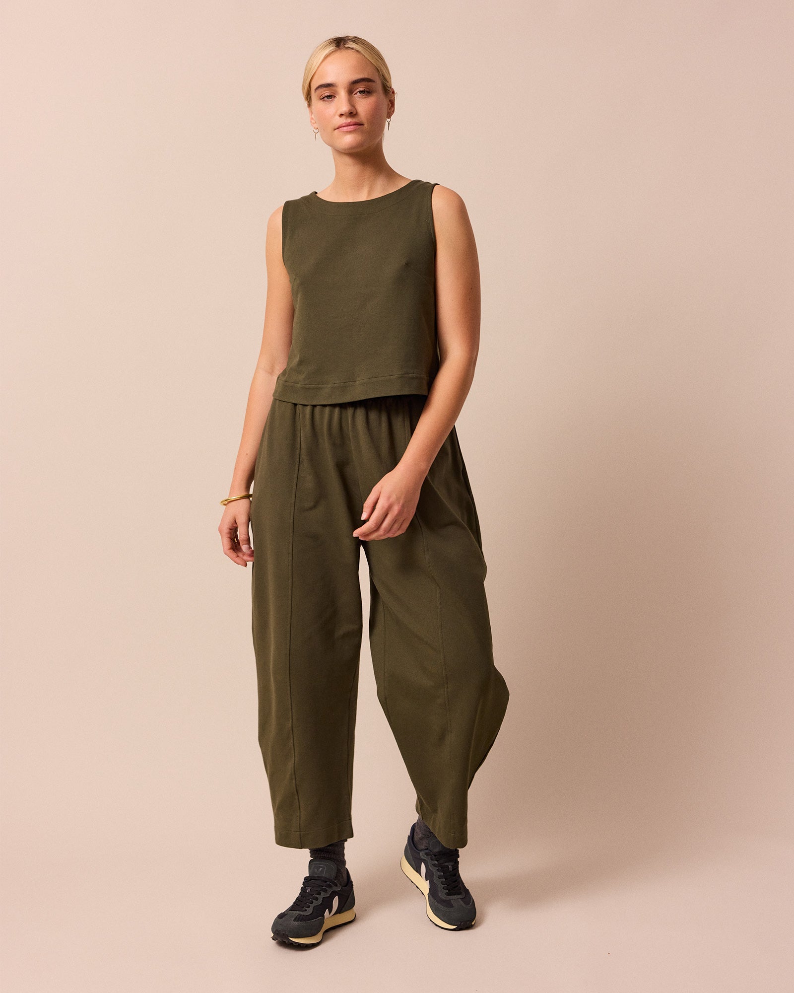 Mabel Olive Jersey Trousers – Beyond Nine