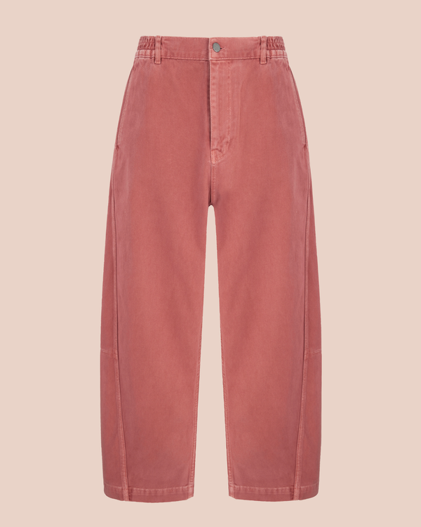 tori clay pink denim jeans left