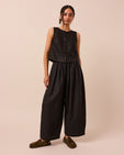 Bobbi Black Linen Trousers
