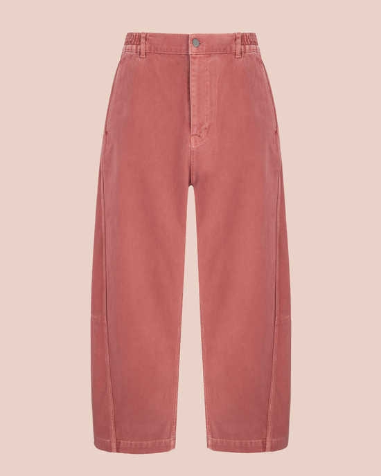 tori clay pink denim jeans front