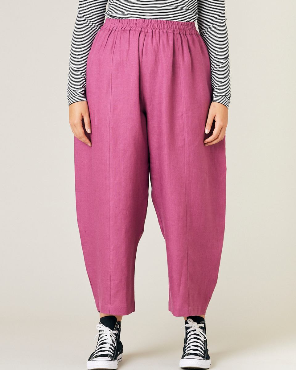 Mabel Dahlia Pink Linen Trousers – Beyond Nine