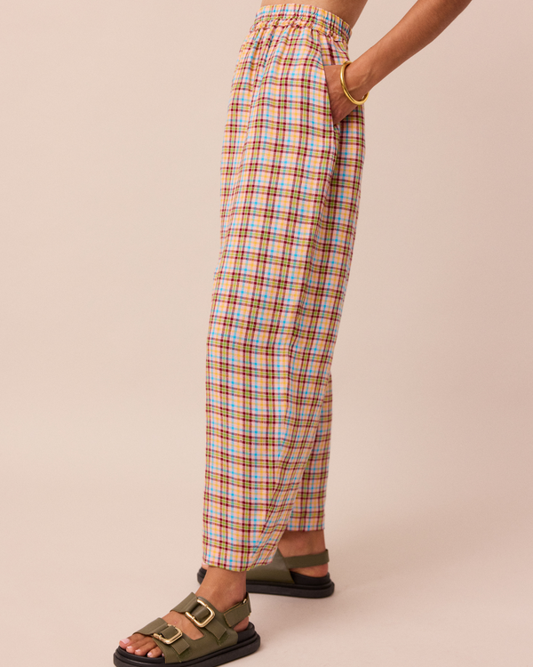 Longer Length Mabel Picnic Plaid Linen Trousers – Beyond Nine