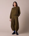 Noa Jersey Jumper & Pascale Jersey Trousers - Earth Green