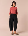 Amala Washed Black Gauze Trousers