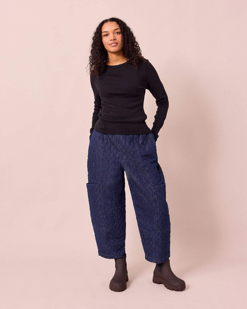 Amala Dark Blue Denim Trousers
