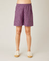 Ari Pink & Black Micro Check Linen Shorts