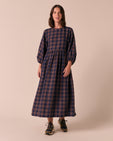 Berlin Cedar Check Linen Dress