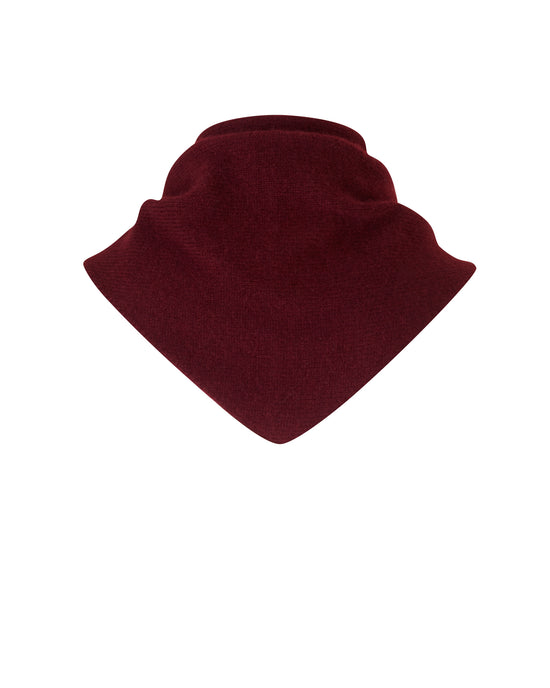 knitted neckerchief in burgundy 