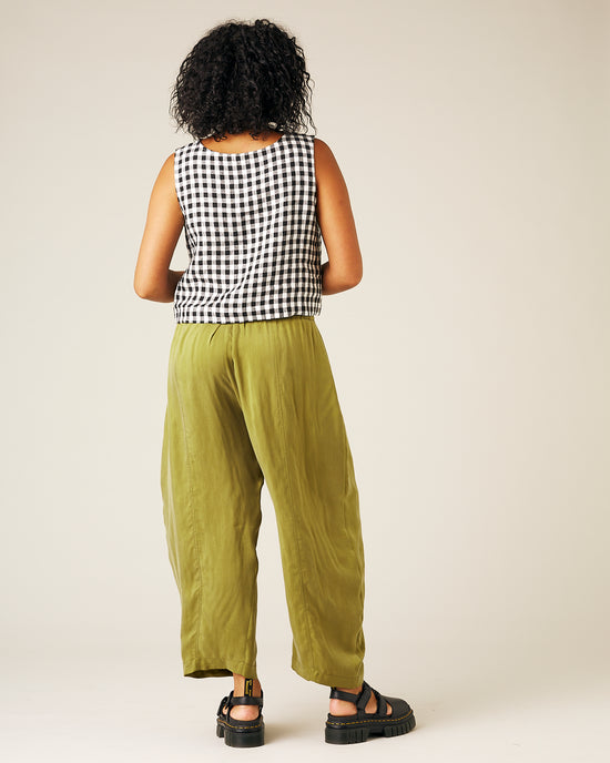 Mabel Cupro Trouser - Olive Oil