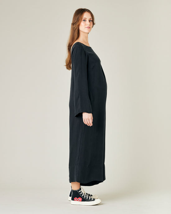 Thea Black Cupro Jumpsuit