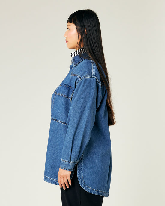 Moxie Mid Blue Wash Denim Shirt