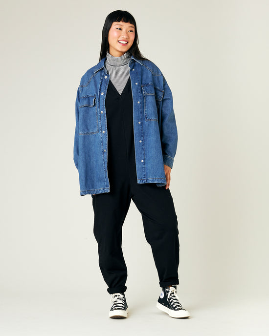 Moxie Mid Blue Wash Denim Shirt