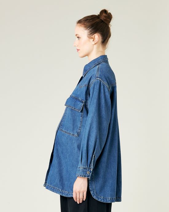 Moxie Mid Blue Wash Denim Shirt