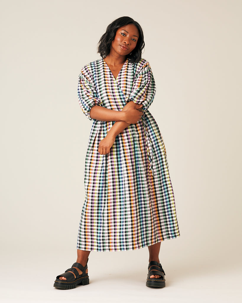 Winnie Dress - Rainbow Gingham – Beyond Nine