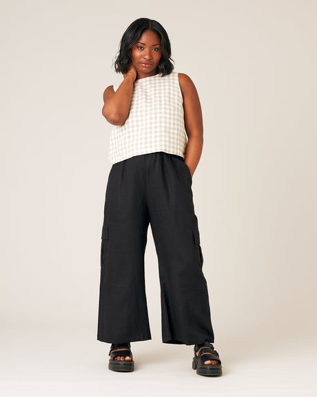 Selected Femme SLFTYRA WIDE PANT - Trousers - black - Zalando.co.uk