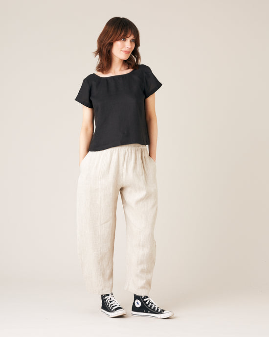 Indie Linen Top - Black