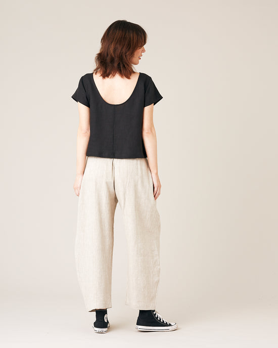 Indie Linen Top - Black