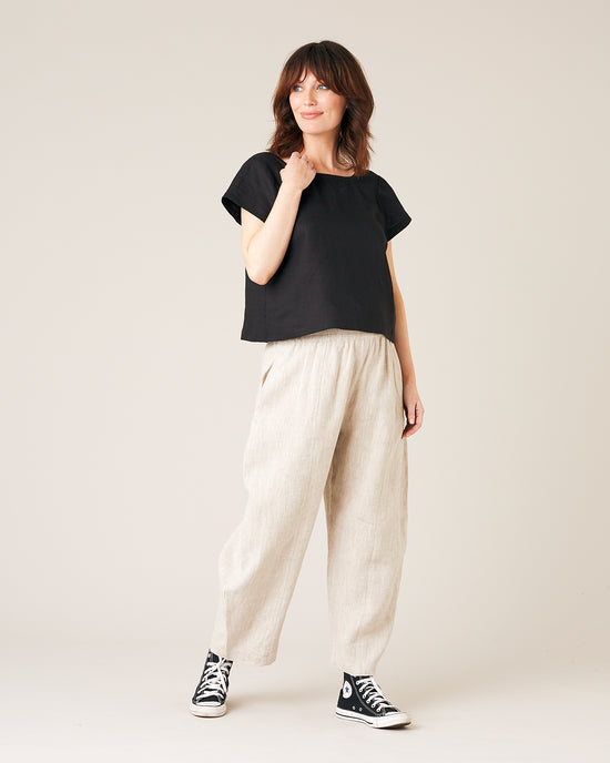 Indie Linen Top - Black