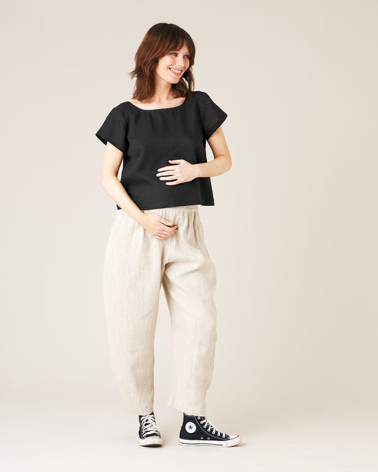 Indie Linen Top - Black