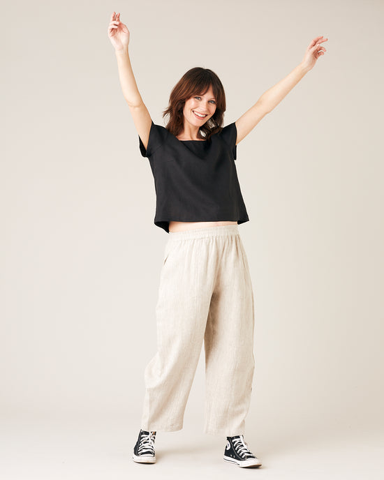 Indie Linen Top - Black