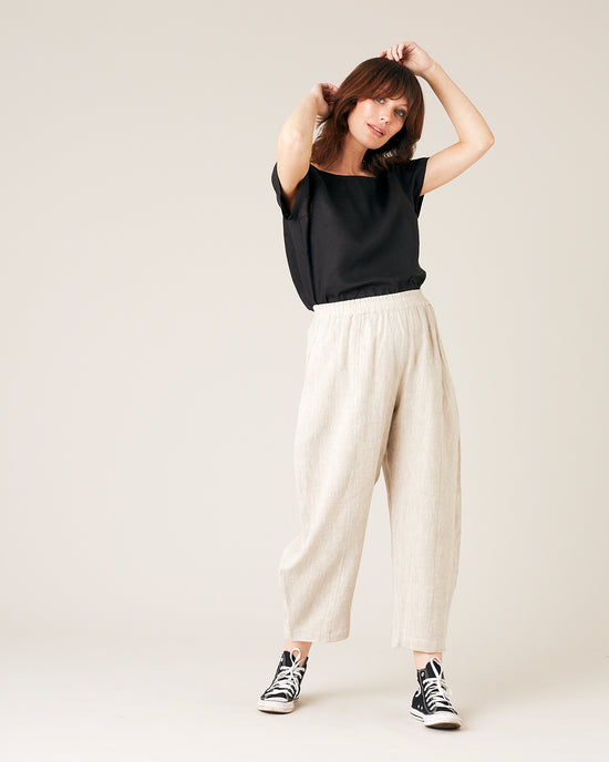 Indie Linen Top - Black