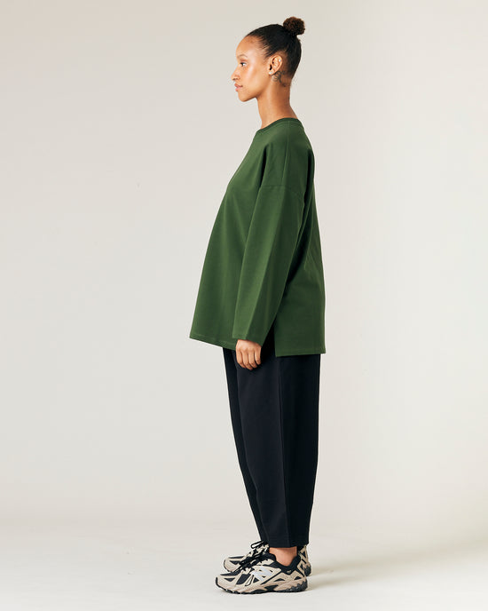 Huxley Kombu Green Cotton Jersey Top