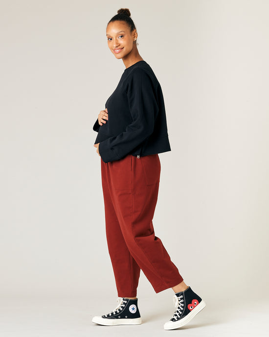 Talia Black Fleece Jersey Jumper