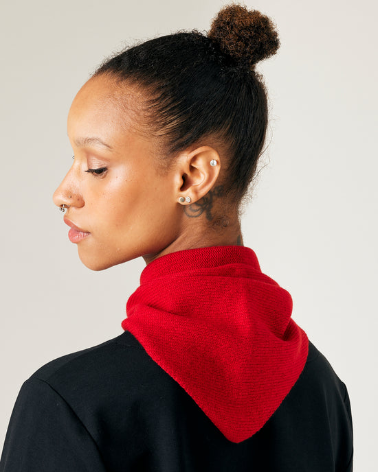 Knitted Neckerchief - Ruby