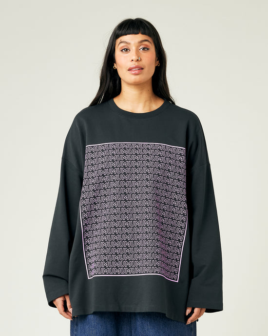 Huxley Printed Slate Cotton Jersey Top