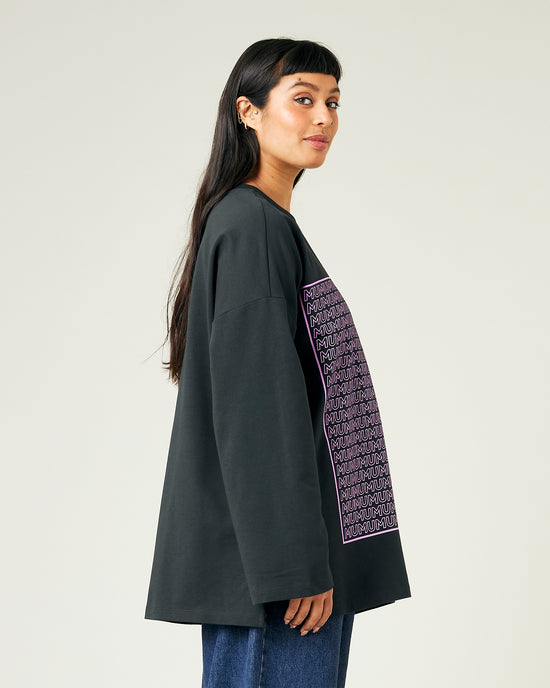 Huxley Printed Slate Cotton Jersey Top