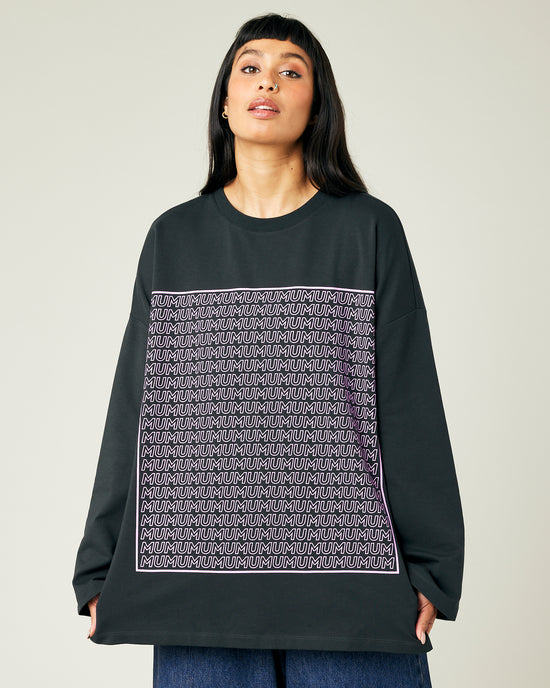 Huxley Printed Slate Cotton Jersey Top