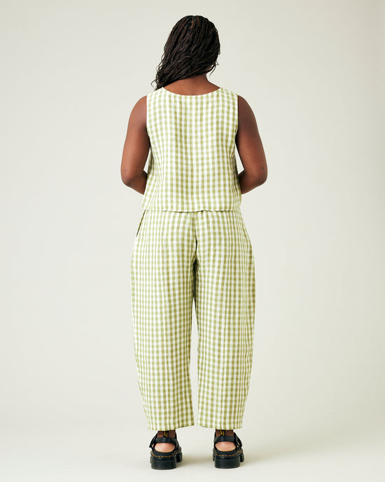 Mabel Apple Check Linen Trousers