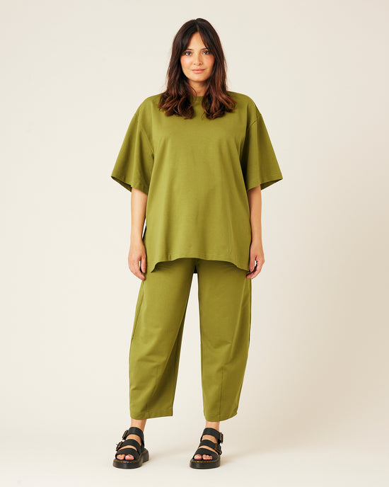 Jude Short Drop Sleeve Top - Moss