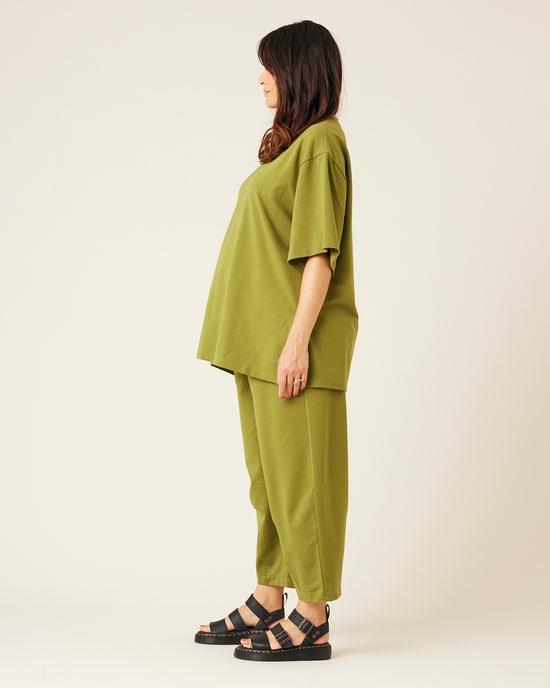 Jude Short Drop Sleeve Top - Moss