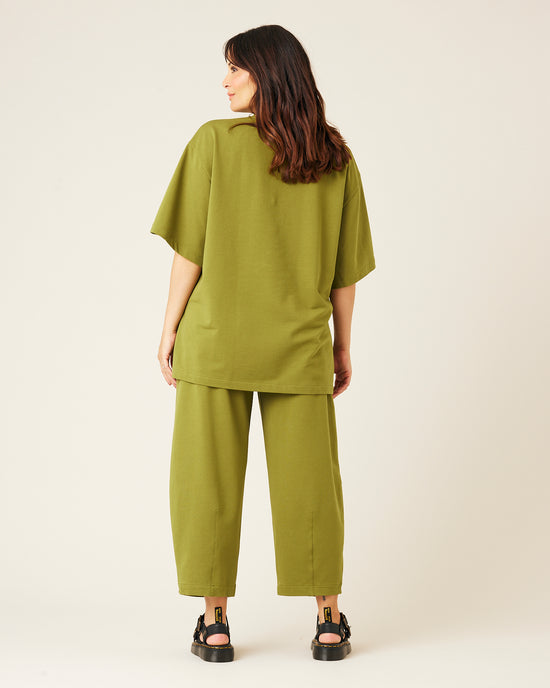 Jude Short Drop Sleeve Top - Moss