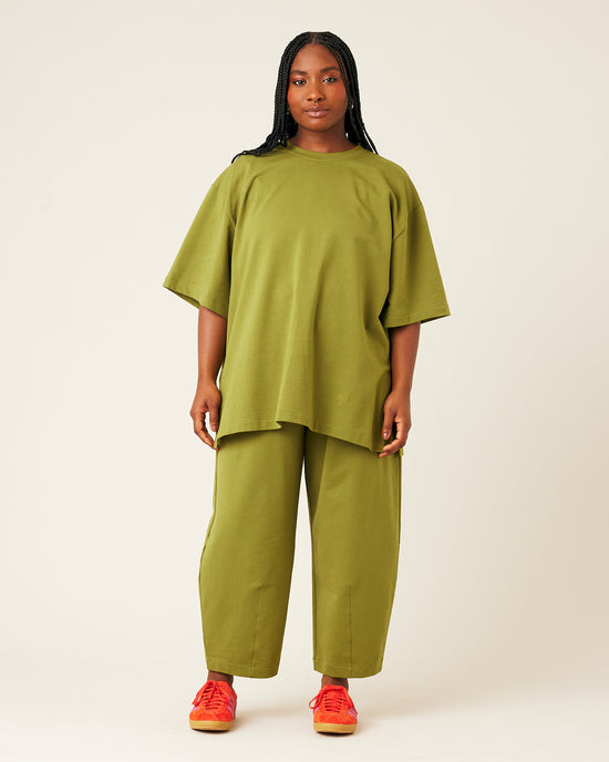 Jude Short Drop Sleeve Top - Moss