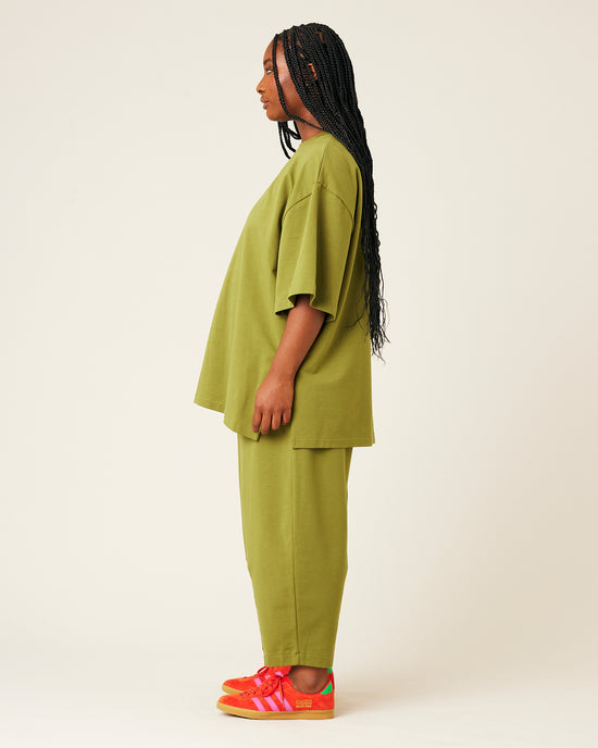 Jude Short Drop Sleeve Top - Moss