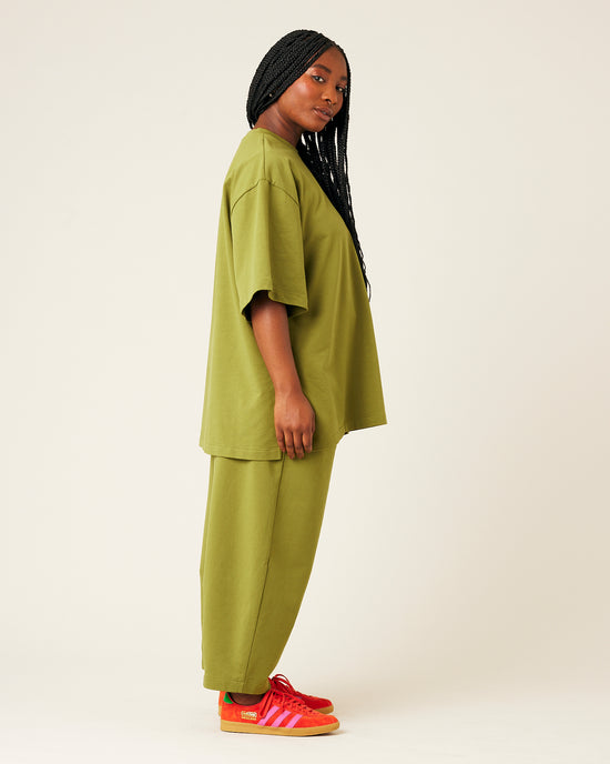 Jude Short Drop Sleeve Top - Moss