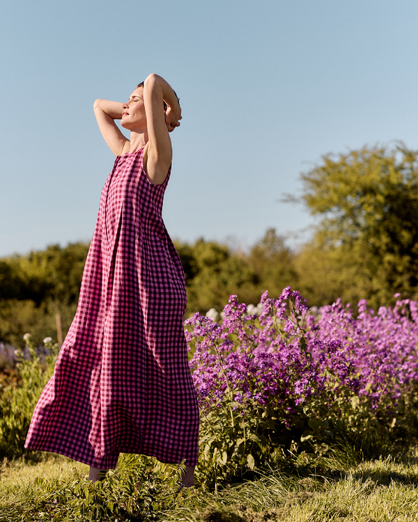SOOR PLOOM タートル GINGHAM PRINT CHERRY 2y Soor Ploom SS25 Wovens