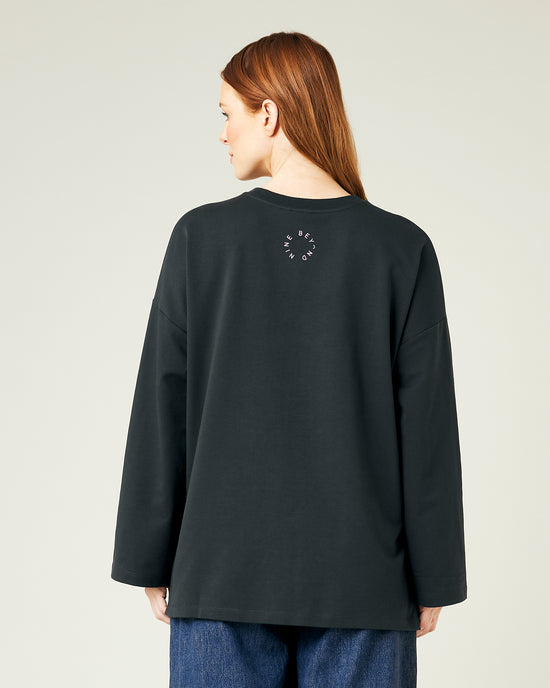 Huxley Printed Slate Cotton Jersey Top