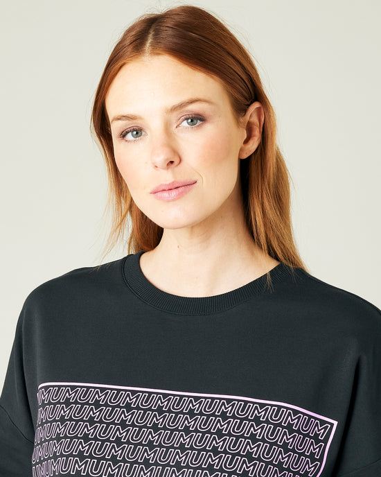 Huxley Printed Slate Cotton Jersey Top