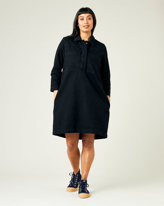 Drew Black Denim Dress